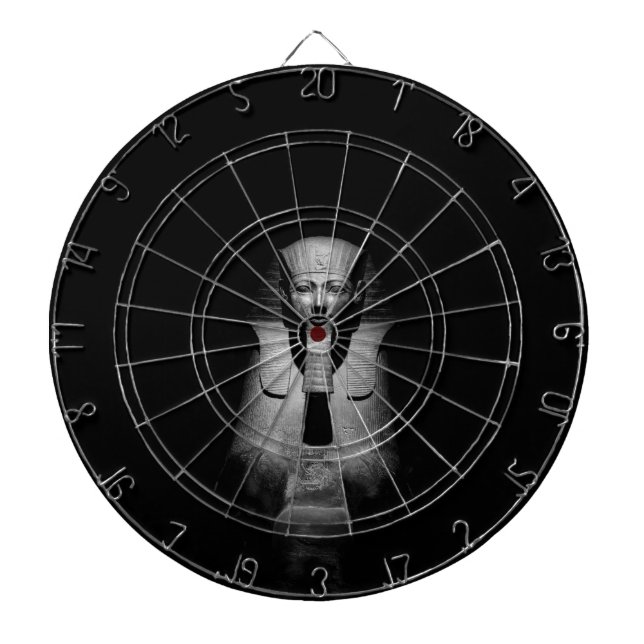 Svart och vitt faraoh kung darttavla (Framsidan)