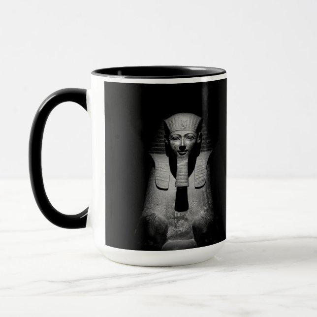 Svart och vitt faraoh kung mugg (Vänster)