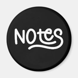 Svart och Vitt Fet Handskriven Notis Typografi Magnet