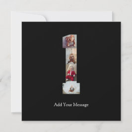 Svart och vitt foto collage nummer 1 julkort