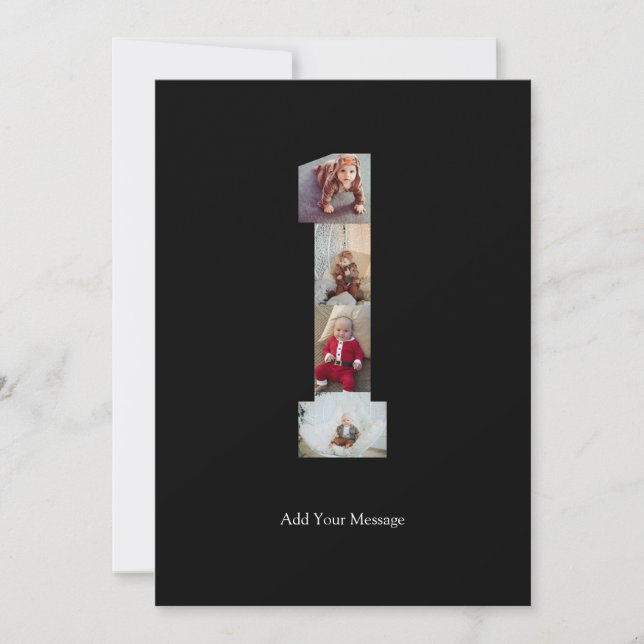 Svart och Vitt Foto Collage Nummer 1 Meddelande (Framsida)