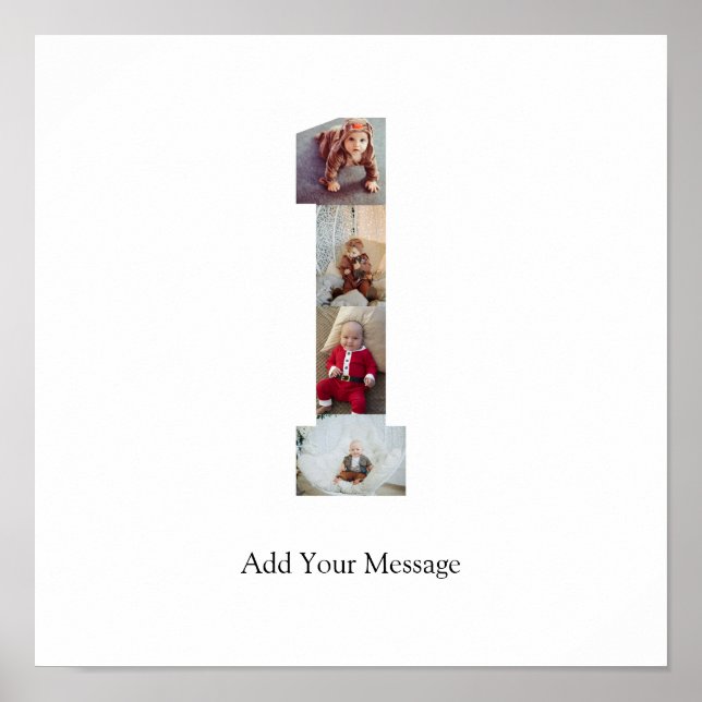 Svart och Vitt Foto Collage Nummer 1 Poster (Framsidan)