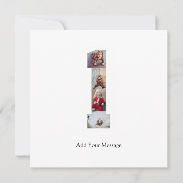 Svart och Vitt Foto Collage Nummer 1 Tack Kort (Framsida)