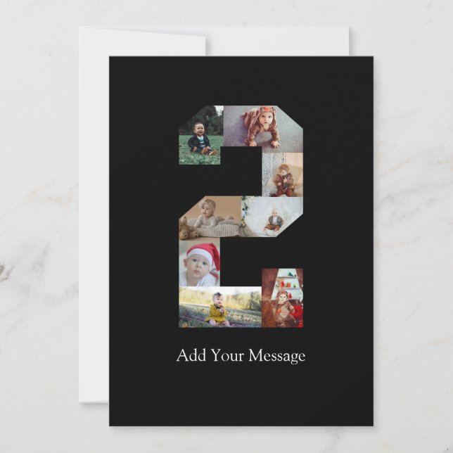 Svart och Vitt Foto Collage Nummer 2 Meddelande (Framsida)