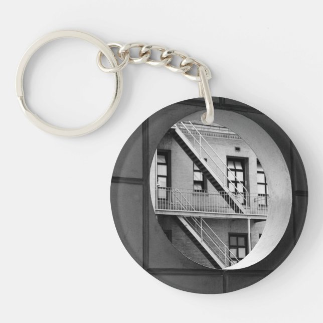 Svart och vitt foto för cirkelarkitektur och Linje (Framsidan)