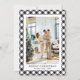 Svart och vitt foto-God jul-kort Julkort