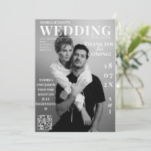 Svart och vitt foto Magazine Cover Bröllop