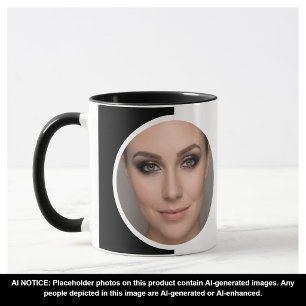 Svart Och Vitt Foto MUA Elegant Kaffe Mugg
