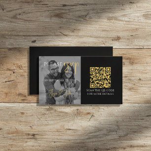 Svart och vitt foto-OSA med QR-kod Tilläggskort