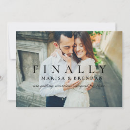 Svart och vitt foto, slutligen Elegant Spara Datumet