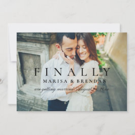 Svart och vitt foto, slutligen Elegant Spara Datumet