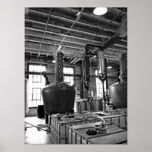 Svart och vitt fotodestilleri poster