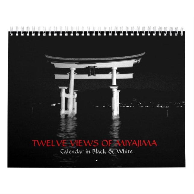 Svart och vitt fotografi av Miyajima Kalender (Omslag)