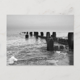 Svart och vitt fotografi - "Seaside brytare" Vykort
