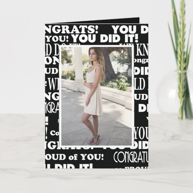 Svart och vitt fotokort kort (Framsida)