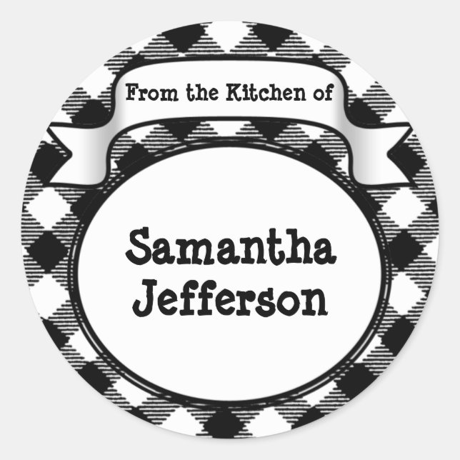 Svart och vitt - från köket av- Burk eller etikett (Framsida)