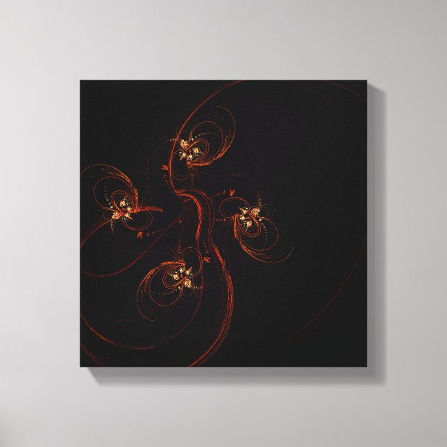 Svart och vitt från Mörkens Abstrakt Canvastryck (Framsida)
