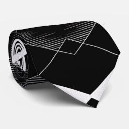 Svart och vitt geometriskt argyle Diamond Necktie Slips