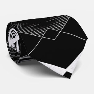 Svart och vitt geometriskt argyle Diamond Necktie Slips