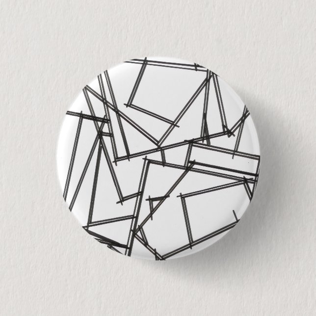 Svart Och Vitt Geometriskt Knapp (Framsida)