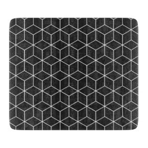 Svart och vitt geometriskt kubmönster