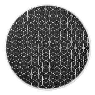 Svart och vitt geometriskt kubmönster knopp