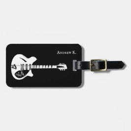 Svart och vitt gitarr, guitaristiskt resande bagagebricka