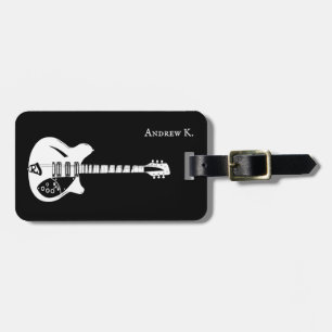 Svart och vitt gitarr, guitaristiskt resande bagagebricka