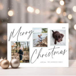 Svart och vitt God jul-foto Julkort