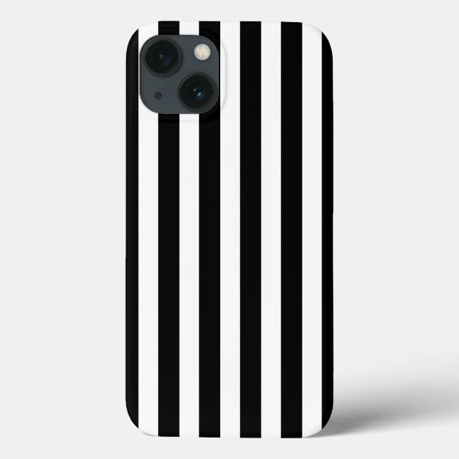 Svart och vitt godis rand Fodral-Mate iPhone-cas (Baksida)