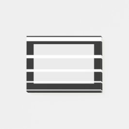 Svart och vitt graduerat Rand Post-it Notes Block