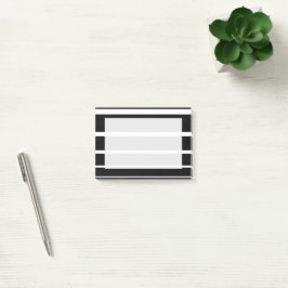 Svart och vitt graduerat Rand Post-it Notes Block