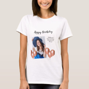 Svart och vitt Grattis på födelsedagen-foto T-Shir T Shirt