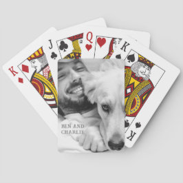 Svart och vitt Hund Photo Casinokort
