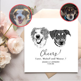 Svart och vitt Hundar Personlig Cheers Pappersservett