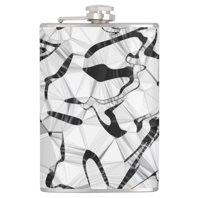 Svart och vitt i rörelse Hip Flask Fickplunta (Framsidan)