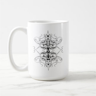 Svart och vitt imperium tribal design kaffemugg