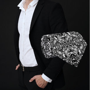 SVART OCH VITT ITALIENSKT BAROQUE PRINT MANAR PENT SLIPS