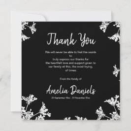 Svart och vitt jodromerskt tack, ditt kort