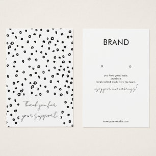 Svart och vitt judenhörarkort för Visning Visitkort