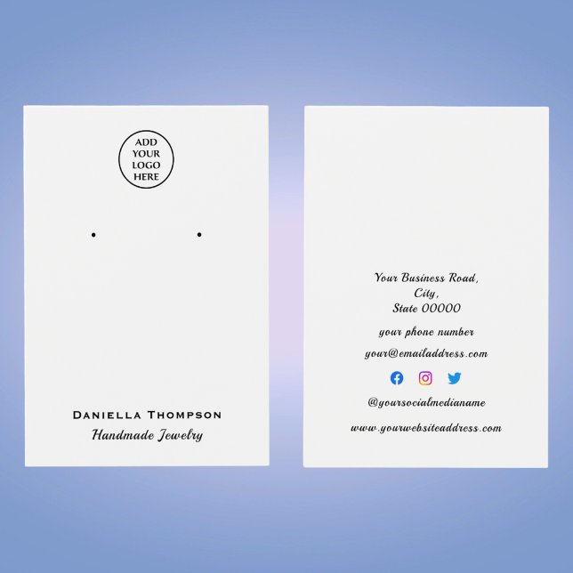 Svart- och vitt judenhörarkort för Visning Visitkort (Skapare uppladdad)