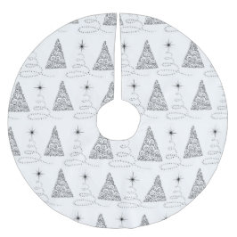 SVART OCH VITT JULGRANAR JULGRANSMATTA BORSTAD POLYESTER