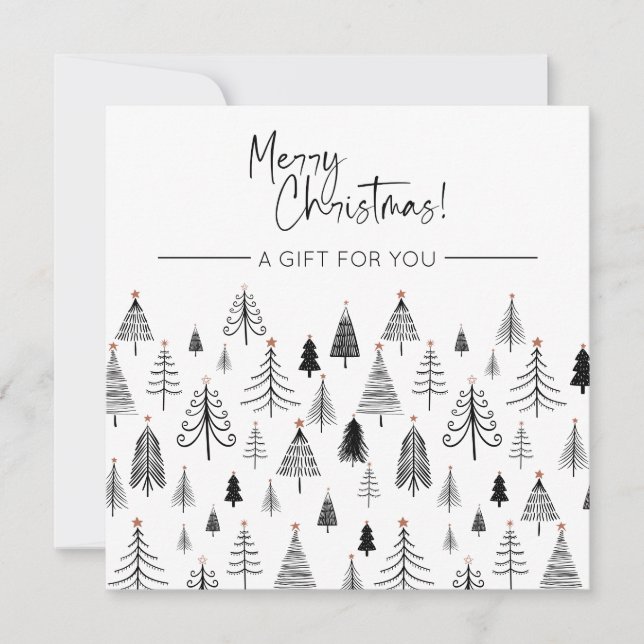 Svart och vitt julintyg (Framsida)