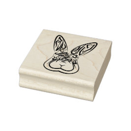 Svart och vitt kanin stämpel