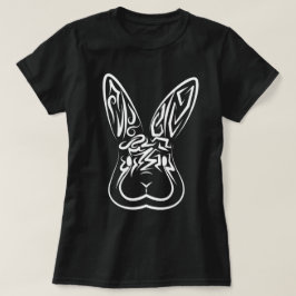 Svart och vitt kanin t shirt