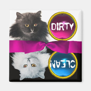 SVART OCH VITT KATTSKYDD CLEAN MAGNET