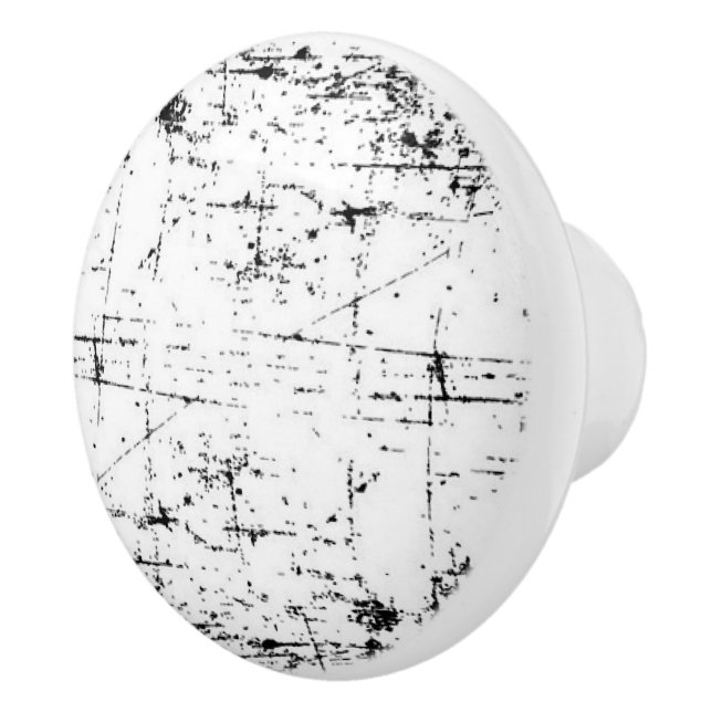 Svart och vitt keramiskt dragknapp knopp (Höger)