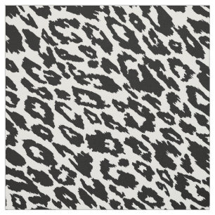 Svart och vitt klassiskt leopard tyg