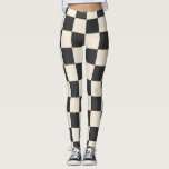 Svart och vitt, kontrollerad leggings<br><div class="desc">Svart och vitt styrda skinn</div>