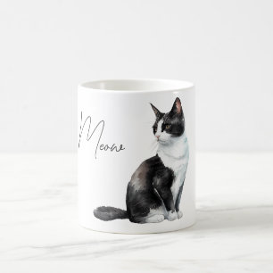 Svart och vitt kött kaffemugg